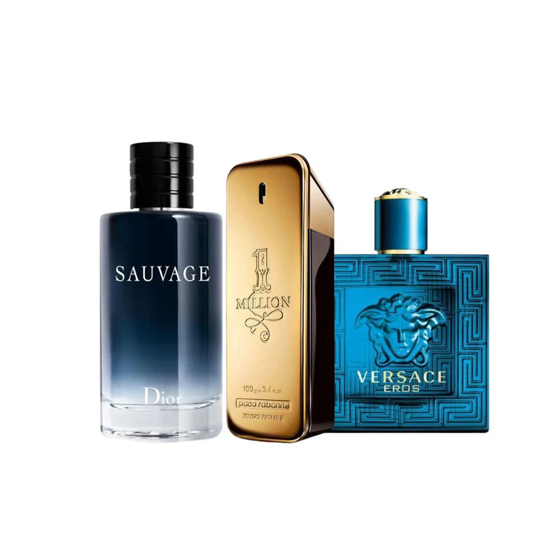 COMBO DE PERFUMES: SAUVAGE, ONE MILLION Y VERSACE EROS 🔥